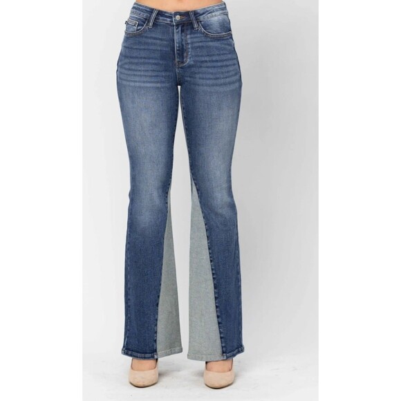 SOFIA VERGARA Melisa Flare Jeans Women's Sz 14 Short Stretch Bohemian Hippie 70s - Picture 1 of 14